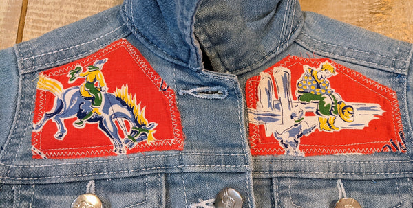 True Vintage Rodeo Fabric   Kids Jacket
