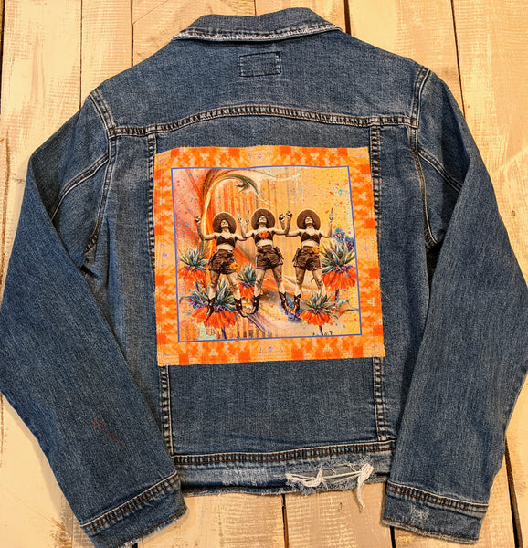 Lipstick Cowgirl Collection | Guns Up Vintage Jean Jacket