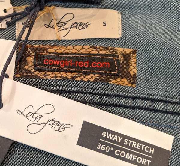 cowgirl red tag on lola jean jacket