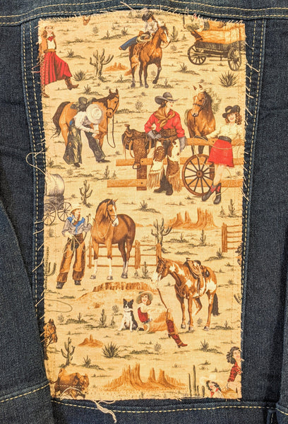 Cowgirls, Horses, Dogs | Girls Vintage Jean Jacket